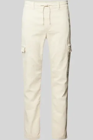 Pepe Jeans Spodnie cargo o kroju slim fit ze sznurkiem model ‘Gymdigo’