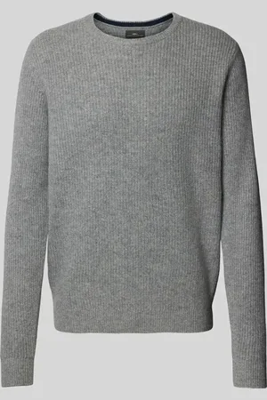Fynch-Hatton Sweter z dzianiny z okrągłym dekoltem