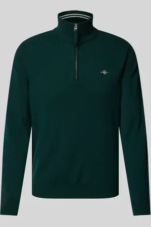 GANT Sweter z dzianiny z wyhaftowanym logo model ‘SUPERFINE’