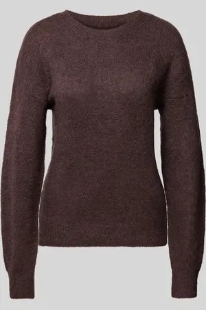 MSCH Sweter z dzianiny z prążkowanymi wykończeniami model ‘Festina’