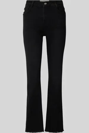 Goldgarn Jeansy o kroju kick flare fit z frędzlami model ‘LINDENHOF’