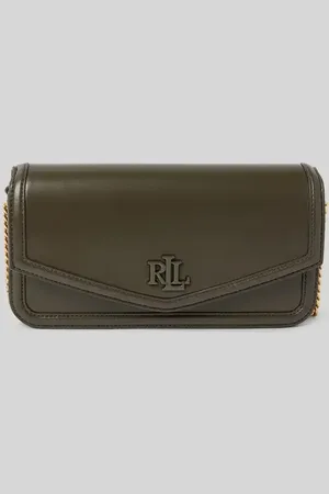 Ralph Lauren Torba na ramię ze skóry owczej z detalem z logo model ‘SAWYER’