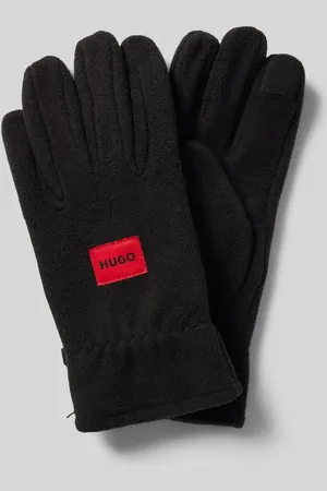 HUGO BOSS Rękawiczki z naszywką z logo model ‘Lacko’