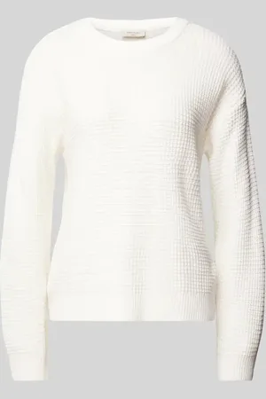 Freequent Sweter z dzianiny z fakturowanym wzorem model ‘Cotla’