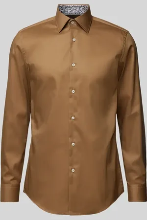 HUGO BOSS Koszula biznesowa o kroju slim fit z kołnierzykiem typu kent model ‘Hank’