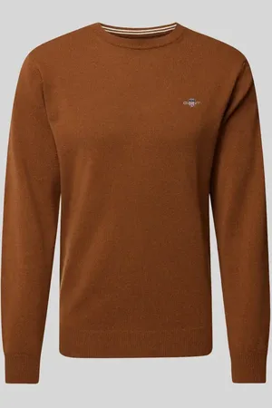 GANT Sweter z dzianiny z wełny z okrągłym dekoltem