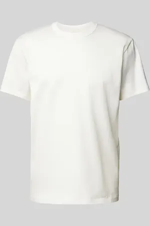Bread & Boxers T-shirt z prążkowanym okrągłym dekoltem