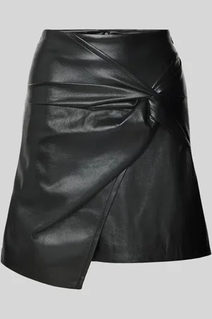 Guess Spódnica mini z imitacji skóry z wiązanym detalem model ‘LAURE’