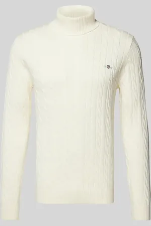 GANT Sweter z wywijanym kołnierzem i wyhaftowanym logo