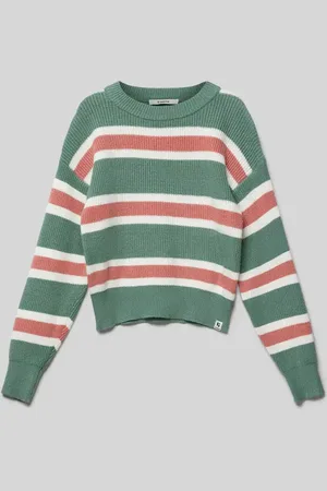 Garcia Sweter z dzianiny z prążkowanymi wykończeniami