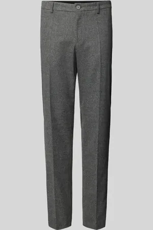 HUGO BOSS Spodnie do garnituru o kroju slim fit w kant model ‘Genius’