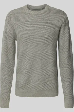 Casual Friday Sweter z dzianiny z fakturowanym wzorem model ‘Karl’