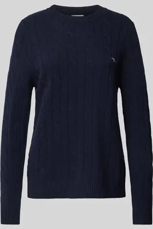 GANT Sweter z dzianiny z wzorem warkocza