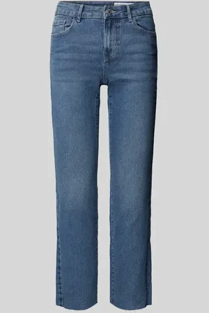 VERO MODA Jeansy o kroju regular fit z wysokim stanem i dołem bez wykończenia model ‘SHEILA’