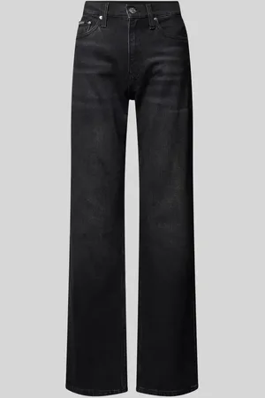 Calvin Klein Jeansy z poszerzaną nogawką i detalem z logo