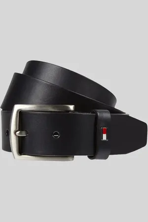 Tommy Hilfiger Pasek skórzany ze sprzączką