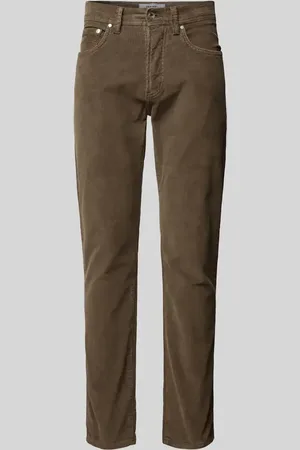 Pierre Cardin Spodnie sztruksowe o kroju tapered fit z bawełną model ‘LYON’