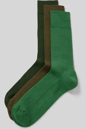 DillySocks Skarpety z fakturowanym wzorem w zestawie 3 szt. model ‘Ribbed Greenery’
