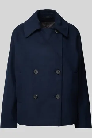 SELECTED Płaszcz krótki z wykładanym kołnierzem model ‘ALMA’