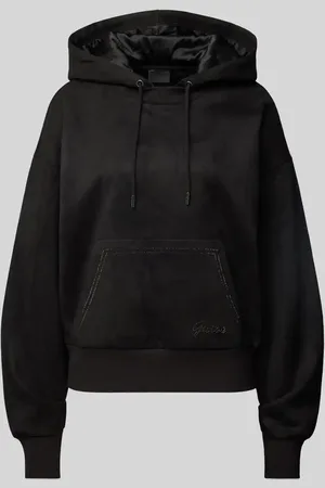 Guess Bluza z kapturem z obszyciem kamieniami stras
