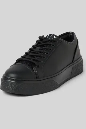 Armani Exchange Sneakersy skórzane z podeszwą na platformie model ‘Lace Up’