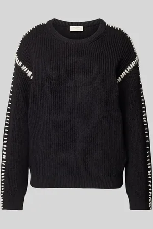 Freequent Sweter z dzianiny z ozdobnym szwem