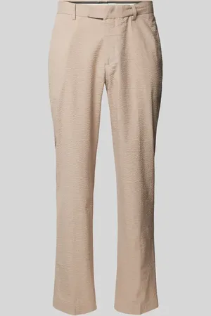 SELECTED Spodnie materiałowe o kroju regular fit z fakturowanym wzorem model ‘SMITH’