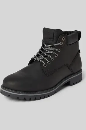 JACK & JONES Buty skórzane z naszywką z logo model ‘QUEENSWAY’
