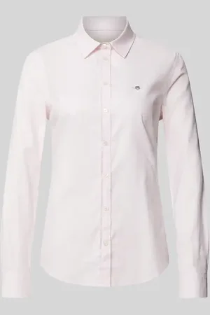 GANT Bluzka koszulowa o kroju slim fit z wyhaftowanym logo