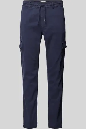 Pepe Jeans Spodnie cargo o kroju slim fit ze sznurkiem model ‘Gymdigo’
