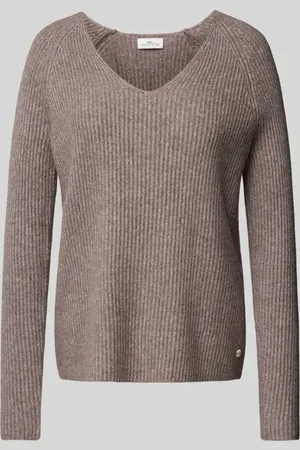 Fynch-Hatton Sweter z dzianiny z dekoltem w serek