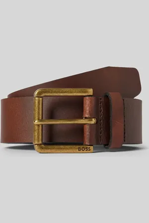 HUGO BOSS Pasek skórzany ze sprzączką model ‘Joris’