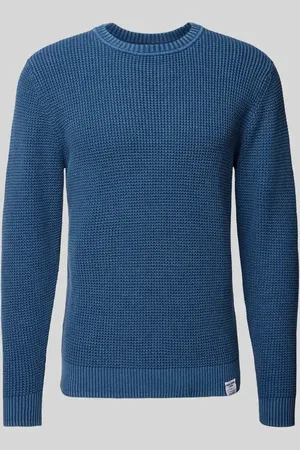 Pepe Jeans Sweter z dzianiny z detalem z logo model ‘Maddox’