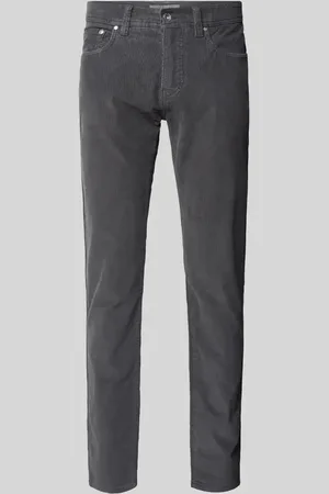 Pierre Cardin Spodnie sztruksowe o kroju tapered fit z bawełną model ‘LYON’