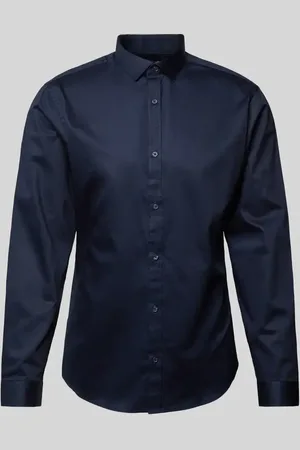 JACK & JONES Koszula casualowa o kroju slim fit z kołnierzykiem typu kent model ‘CARDIFF’