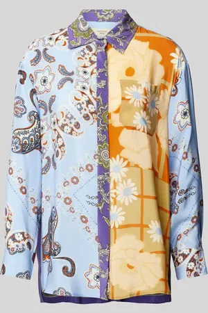 Max Mara Bluzka koszulowa o kroju regular fit z czystego jedwabiu model ‘ALCAZAR’