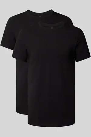 Bread & Boxers T-shirt z prążkowanym okrągłym dekoltem