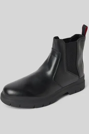 HUGO BOSS Buty chelsea ze skóry z pętelką model ‘Ryan’
