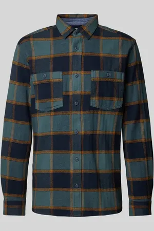 TOM TAILOR Koszula flanelowa o kroju regular fit z czystej bawełny ze wzorem w kratkę