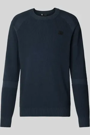 G-Star Sweter z dzianiny z wyhaftowanym logo