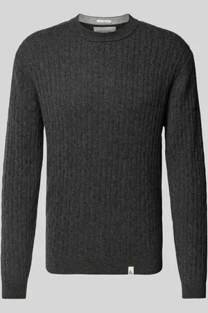Colours & Sons Sweter z dzianiny z mieszanki kaszmiru z detalami z logo