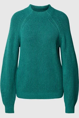 TOM TAILOR Sweter z dzianiny z dodatkiem wełny lana i prążkowaną fakturą