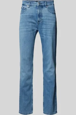HUGO BOSS Jeansy o kroju regular fit z detalem z logo model ‘Maine’