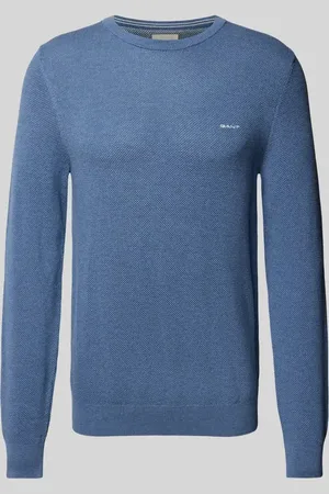 GANT Sweter z dzianiny z wyhaftowanym logo model ‘PIQUE’