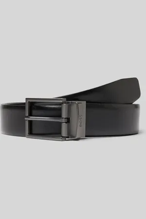 HUGO BOSS Pasek skórzany ze sprzączką model ‘Otano’