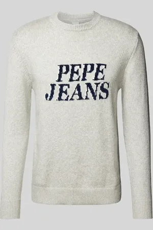 Pepe Jeans Sweter z dzianiny z wyhaftowanym logo model ‘LUKA’