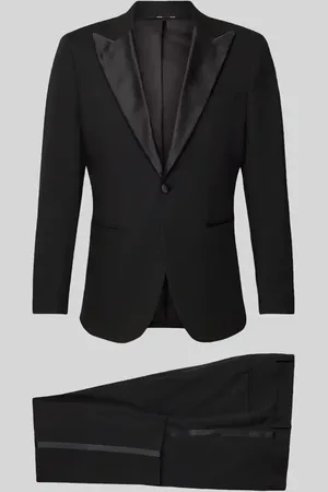 SELECTED Garnitur o kroju slim fit z kołnierzem z połami model ‘Liam’