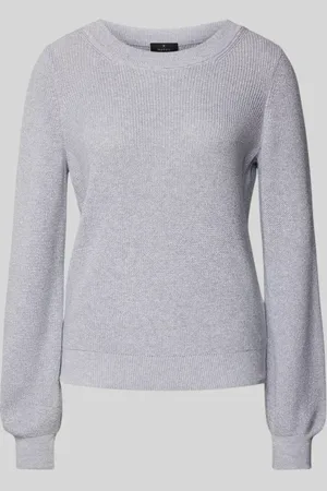 monari Sweter z dzianiny z bufiastymi rękawami
