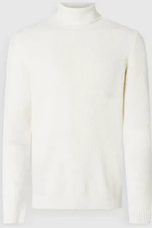 Maerz Sweter z wywijanym kołnierzem z wełny merino