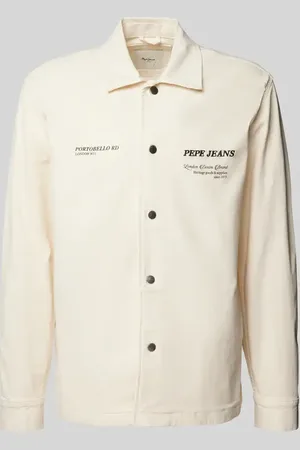 Pepe Jeans Kurtka jeansowa o kroju regular fit z wyhaftowanym logo